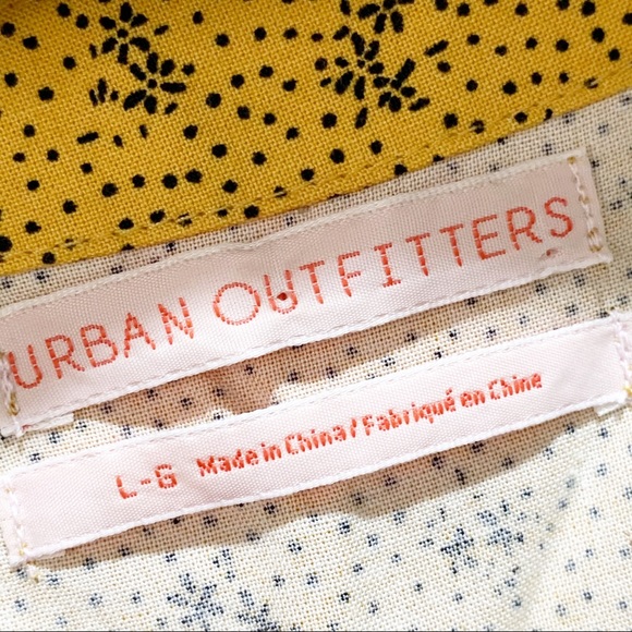 URBAN OUTFITTERS Mustard Yellow Floral KELSEY Top - Picture 5 of 7